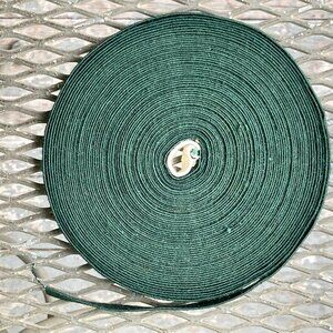 woven decorative ribbon trim dark green